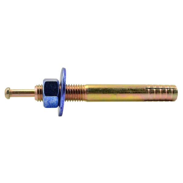 Torquemaster Torquemaster Nail Drive Anchor, 3/4" Dia., 6" L, Steel Yellow Zinc, 10 PK 52574 - main